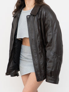 Vintage x CHRISTOPHER RAND Deep Brown Leather Jacket (S-L)