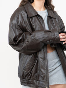 Vintage x CHRISTOPHER RAND Deep Brown Leather Jacket (S-L)