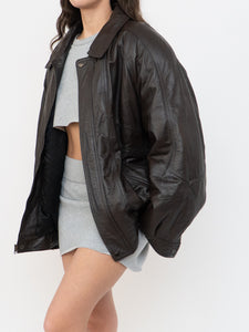 Vintage x CHRISTOPHER RAND Deep Brown Leather Jacket (S-L)