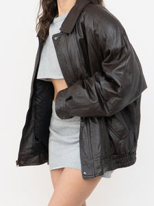 Vintage x CHRISTOPHER RAND Deep Brown Leather Jacket (S-L)