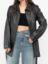 Load image into Gallery viewer, Vintage x Made in Canada x Butter Leather Belted Jacket (XS, S)