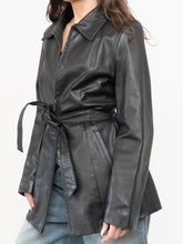 Load image into Gallery viewer, Vintage x Made in Canada x Butter Leather Belted Jacket (XS, S)