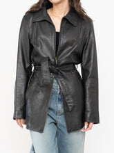 Load image into Gallery viewer, Vintage x Made in Canada x Butter Leather Belted Jacket (XS, S)