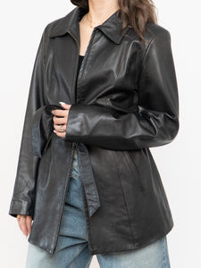 Vintage x Made in Canada x Butter Leather Belted Jacket (XS, S)