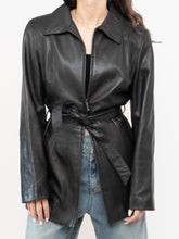 Load image into Gallery viewer, Vintage x Made in Canada x Butter Leather Belted Jacket (XS, S)