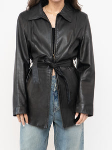 Vintage x Made in Canada x Butter Leather Belted Jacket (XS, S)