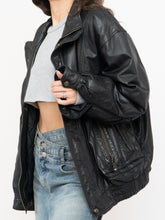 Load image into Gallery viewer, Vintage x Made in Korea x Black, Brown Leather Bomber (S-L)