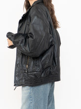 Load image into Gallery viewer, Vintage x Made in Korea x Black, Brown Leather Bomber (S-L)
