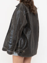 Load image into Gallery viewer, Vintage x DANIER x Deep Brown Crackled Leather Jacket (XS-L)