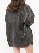 Load image into Gallery viewer, Vintage x DANIER x Deep Brown Crackled Leather Jacket (XS-L)
