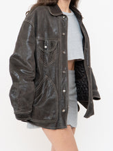 Load image into Gallery viewer, Vintage x DANIER x Deep Brown Crackled Leather Jacket (XS-L)