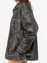 Load image into Gallery viewer, Vintage x DANIER x Deep Brown Crackled Leather Jacket (XS-L)