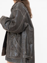 Load image into Gallery viewer, Vintage x DANIER x Deep Brown Crackled Leather Jacket (XS-L)
