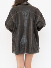 Load image into Gallery viewer, Vintage x DANIER x Deep Brown Crackled Leather Jacket (XS-L)