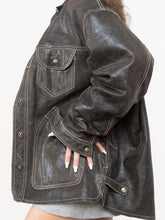 Load image into Gallery viewer, Vintage x DANIER x Deep Brown Crackled Leather Jacket (XS-L)
