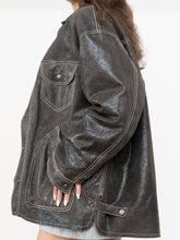 Load image into Gallery viewer, Vintage x DANIER x Deep Brown Crackled Leather Jacket (XS-L)