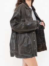 Load image into Gallery viewer, Vintage x DANIER x Deep Brown Crackled Leather Jacket (XS-L)
