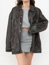 Load image into Gallery viewer, Vintage x DANIER x Deep Brown Crackled Leather Jacket (XS-L)