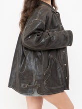 Load image into Gallery viewer, Vintage x DANIER x Deep Brown Crackled Leather Jacket (XS-L)