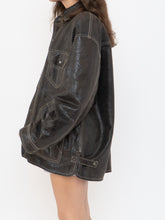 Load image into Gallery viewer, Vintage x DANIER x Deep Brown Crackled Leather Jacket (XS-L)