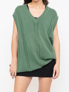 Vintage x Made in Italy x Green Cotton Knit Vest (S-L)