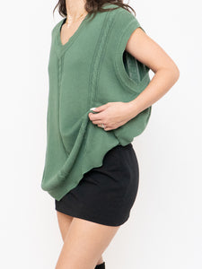 Vintage x Made in Italy x Green Cotton Knit Vest (S-L)