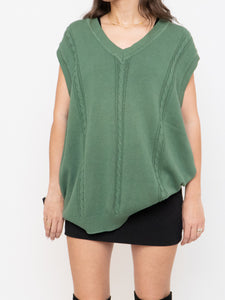 Vintage x Made in Italy x Green Cotton Knit Vest (S-L)