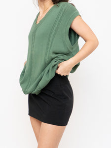 Vintage x Made in Italy x Green Cotton Knit Vest (S-L)