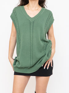 Vintage x Made in Italy x Green Cotton Knit Vest (S-L)