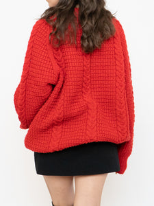 Vintage x Red Cozy Hand-Knit Sweater (XS-XL)