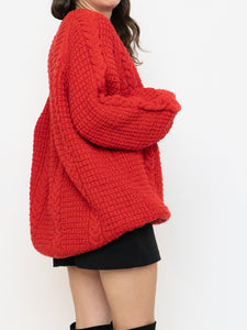 Vintage x Red Cozy Hand-Knit Sweater (XS-XL)