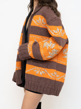 Load image into Gallery viewer, Vintage x COWICHAN Orange &amp; Brown Patterned Hand-Knit Jacket (M-XL)