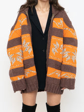 Load image into Gallery viewer, Vintage x COWICHAN Orange &amp; Brown Patterned Hand-Knit Jacket (M-XL)