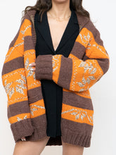 Load image into Gallery viewer, Vintage x COWICHAN Orange &amp; Brown Patterned Hand-Knit Jacket (M-XL)