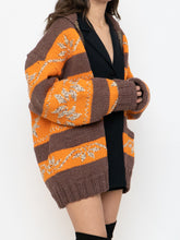Load image into Gallery viewer, Vintage x COWICHAN Orange &amp; Brown Patterned Hand-Knit Jacket (M-XL)