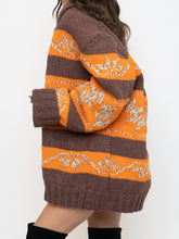 Load image into Gallery viewer, Vintage x COWICHAN Orange &amp; Brown Patterned Hand-Knit Jacket (M-XL)