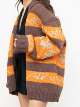 Load image into Gallery viewer, Vintage x COWICHAN Orange &amp; Brown Patterned Hand-Knit Jacket (M-XL)