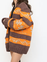 Load image into Gallery viewer, Vintage x COWICHAN Orange &amp; Brown Patterned Hand-Knit Jacket (M-XL)