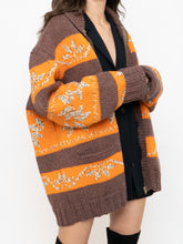 Load image into Gallery viewer, Vintage x COWICHAN Orange &amp; Brown Patterned Hand-Knit Jacket (M-XL)