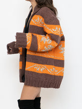Load image into Gallery viewer, Vintage x COWICHAN Orange &amp; Brown Patterned Hand-Knit Jacket (M-XL)