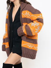 Load image into Gallery viewer, Vintage x COWICHAN Orange &amp; Brown Patterned Hand-Knit Jacket (M-XL)