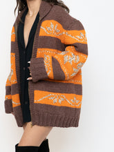 Load image into Gallery viewer, Vintage x COWICHAN Orange &amp; Brown Patterned Hand-Knit Jacket (M-XL)