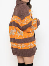 Load image into Gallery viewer, Vintage x COWICHAN Orange &amp; Brown Patterned Hand-Knit Jacket (M-XL)