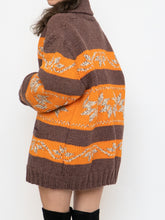 Load image into Gallery viewer, Vintage x COWICHAN Orange &amp; Brown Patterned Hand-Knit Jacket (M-XL)