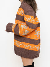 Load image into Gallery viewer, Vintage x COWICHAN Orange &amp; Brown Patterned Hand-Knit Jacket (M-XL)