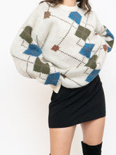 Load image into Gallery viewer, Vintage x Wool-Blend Knit Argyle Sweater (XS-L)