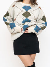 Load image into Gallery viewer, Vintage x Wool-Blend Knit Argyle Sweater (XS-L)