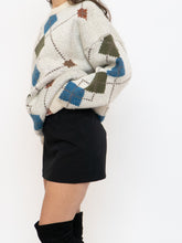 Load image into Gallery viewer, Vintage x Wool-Blend Knit Argyle Sweater (XS-L)