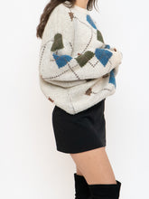 Load image into Gallery viewer, Vintage x Wool-Blend Knit Argyle Sweater (XS-L)