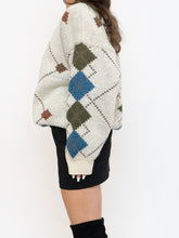 Load image into Gallery viewer, Vintage x Wool-Blend Knit Argyle Sweater (XS-L)